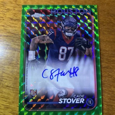 Cade Stover Rookie Topps Chrome Green X-Fractor 04/99 Auto Variation Card - image 1 of 4