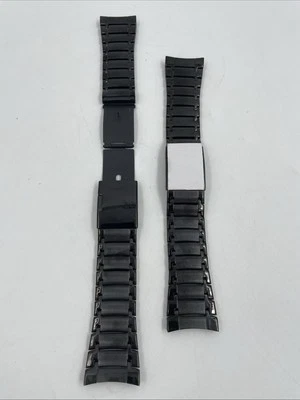 FOSSIL MENS BRACELET (Stainless) Black-NEW! 7.5”L/24mm Bracelet & 29mm @Case — 第 1/3 张图片