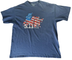 5.11 Tactical Series T Shirt Men’s XL Patriotic Navy Seal American Flag Blue Tee - Picture 1 of 6