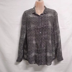 The Kooples 100% Silk Button Up Top Blouse Shirt Women Size M - Picture 1 of 14