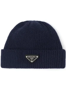 PRADA Mütze Beanie Strickmütze aus Wolle und Kaschmir Unisex Navy / Dunkelblau - Bild 1 von 21
