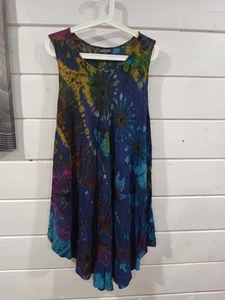 Culture Shop Tie Dye Dress Bohemian Hippie Vacation Summer Large Colorful - Picture 1 of 9