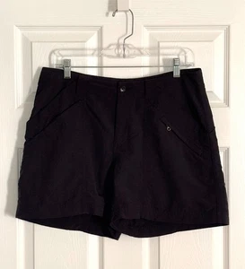 ROYAL ROBBINS Women's Black Nylon Outdoor Hiking Camping Cargo Shorts Sz 10 - Picture 1 of 12