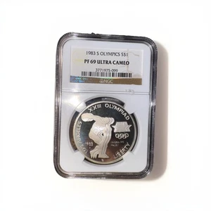 1983-S Olympic Silver Commemorative Dollar NGC PF 69 Ultra Cameo - Picture 1 of 2