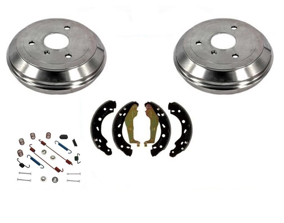 Kit de 4 tambores de freno traseros y zapatas de freno traseras Smart Car Fortwo 05-15 Foto 1 de 4