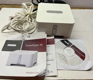 Sonos Zp90 Multiroom Musikanlage Zonenplayer mit Kabeln und Setup Disc Powers On - Bild 1 von 8