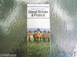 VINTAGE DELTA AIR LINES - URLAUBSBROSCHÜRE - GROSSBRITANNIEN & FRANKREICH 1979 - Bild 1 von 2