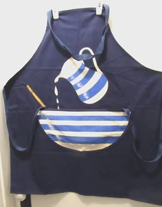 Ulster Weavers Delantal Completo Azul Marino/Cornish Ware Bowl Bolsillo Nuevo con Etiquetas - Imagen 1 de 5