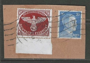 GERMANY 1942 Third Reich Military parcel stamp with additional postage used - Picture 1 of 1