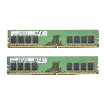 Samsung 16GB 2X8GB DDR4 2666MHz PC4-21300 1RX8 UDIMM Memory Ram M378A1K43DB2-CTD - Image 1 of 4