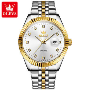 OLEVS Men's Luxury Watch Waterproof Luminous Quartz Man Wristwatch for Gentlemen