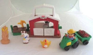 Little People DISCOVERING ANIMALS FARM Toy Fisher Price 77309 Stable Tractor Fun - Picture 1 of 5