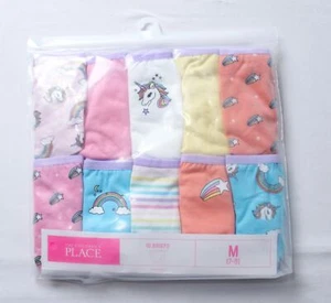 The Children's Place Girl's 10-Pack Unicorn Briefs HT3 Multicolor : M (7-8) NWT - Picture 1 of 4