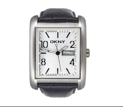 Reloj Pulsera DKNY NY-1372 Día + Fecha Correa Cuero Negro SK111 ZZ 22 Foto 1 de 4