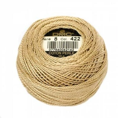 DMC Pearl / Perle Cotton Thread Balls Size 8 LIGHT HAZLENUT BROWN 422 - Image 1 of 2