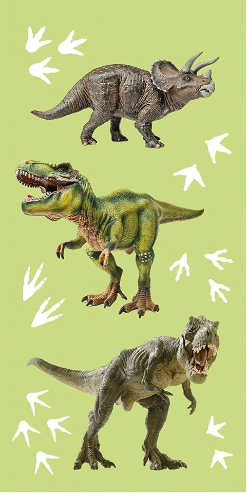 Dinosaurier Strandtuch Badetuch Duschtuch Kinder Motiv Handtuch T-Rex Dino - Bild 1 von 1