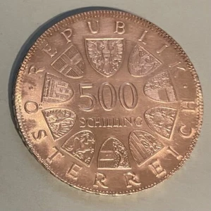 500 Schilling Österreich, 1980, 1000 Jahre Steyr, Silber, vz - Bild 1 von 2