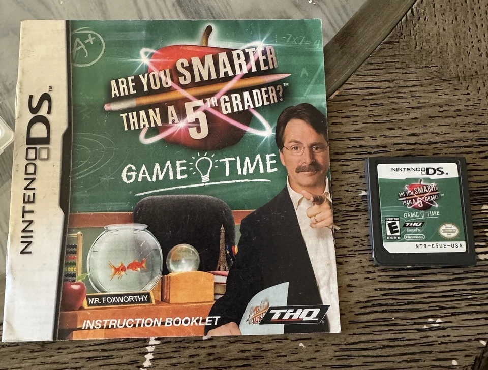 ARE YOU SMARTER THAN A 5TH GRADER GAME TIME NINTENDO DS GAME 3DS 2DS LITE DSI XL - Image 1 of 1