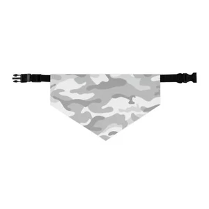 Gray Camo 3 sizes with collar Pet Bandana Collar - Picture 1 of 9