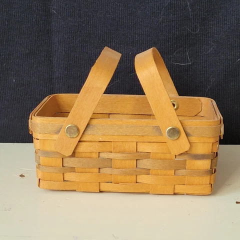 The Original Mini Basket House Miniatures MBH Vintage 1995 Rectangular Cover