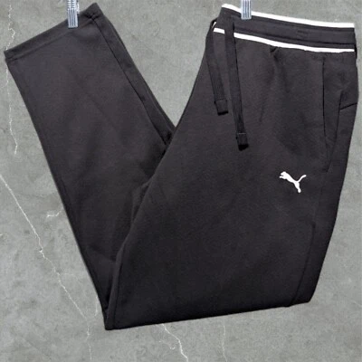 Puma Vintage Sport Track Pants Men's XL Black White Sweatpants Elastic Waist - Image 1 of 3