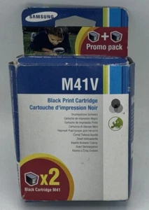 Samsung M41V Twin Pack x 2 Black Genuine Inkjet Cartridges - Picture 1 of 5