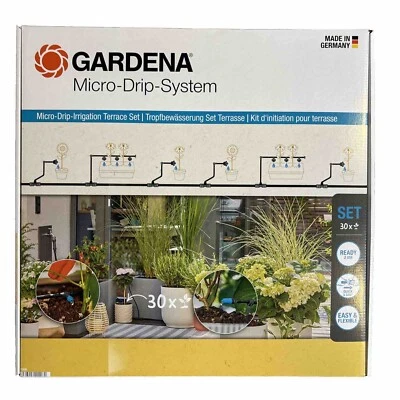 Gardena 13400-20 Micro-Drip-System Tropfbewässerung Balkon Terrasse 30 Pflanzen - Bild 1 von 4