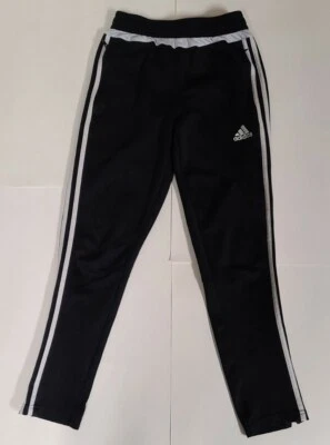 Adidas Youth Climacool Black & White 3 Stripe Zip Sweat Pants Size M and Size L - Image 1 of 4
