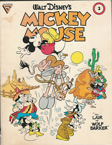 6.5 Mickey Mouse Gladstone Comic Album #3 (1987) Fine + Lair of Wolf Barker