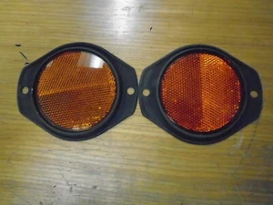 (2) New HUMVEE AMBER REFLECTOR HMMWV Hummer H1 M998 M1123 M1151 M1152 LMTV - Picture 1 of 3