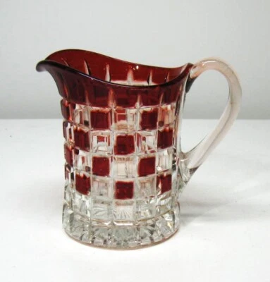 EAPG *** RUBY STAINED - CREAMER - DUNCAN - ERA 1890.S - Image 1 of 4