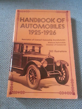 Vintage Paperback Handbook Of Automobiles 1925-1926. Dover Publications.