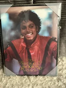 Michael Jackson Wall Art - 8x10 -Solid Slab Frame 2010 New SEALED - Vintage - Picture 1 of 2