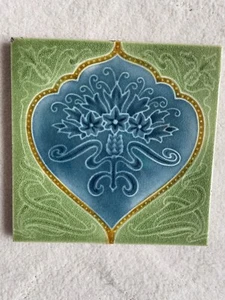 Vintage ART NOUVEAU 6 INCH TILE - Picture 1 of 9