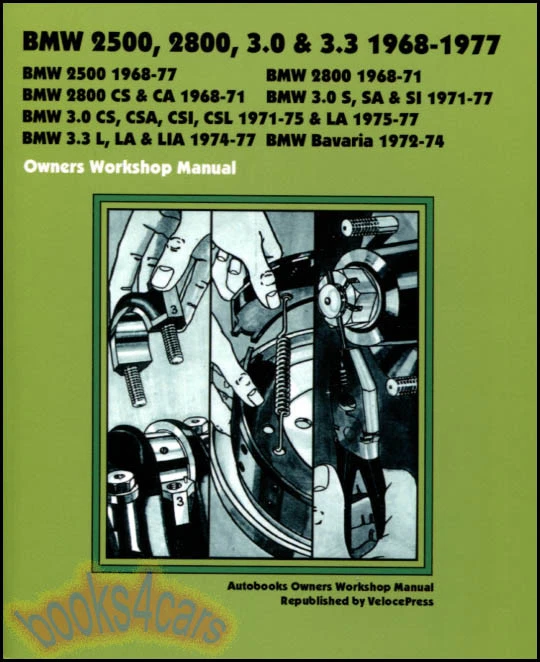 Libro De Taller De Reparación Y Servicio Manual BMW E3 - Imagen 1 de 1