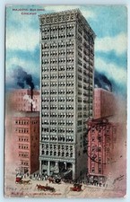 POSTCARD Majestic Building Chicago Illinois 1906 Horse & Buggies 