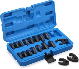 3/8" Drive Crowfoot Flare Nut Wrench Set,18-Piece Chrome Vanadium Steel Crows Fo - Picture 1 of 7