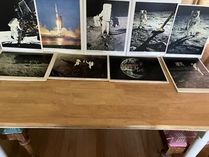1969 Set of 9 Historic NASA Photos on Foam Board Apollo 11 Armstrong Aldrin - Imagen 1 de 8