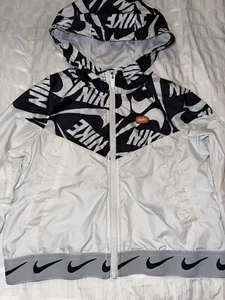 Nike Jacket Lightweight Girls Size Medium White  - Picture 1 of 5