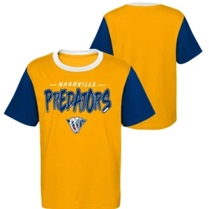NWT NHL Youth Nashville Predators Hockey Yellow Short Sleeve Tee Shirt - Size M - Picture 1 of 6