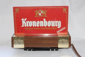 VINTAGE KRONENBOURG Beer Cash Register Bar DISPLAY LIGHTED SIGN RARE works! - Picture 1 of 9