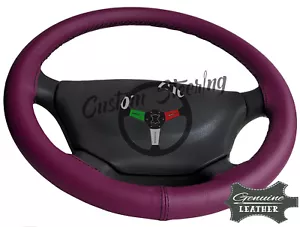 Für Mercedes Benz Actros Lastwagen 14-23 Echt Burgundyleather Lenkrad Abdeckung - Bild 1 von 30