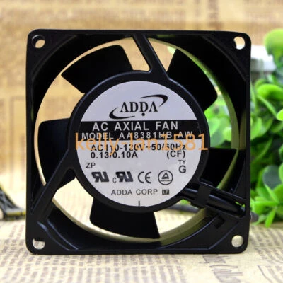 100% Test 1pc ADDA AA8381HB-AW 8CM 8038 110V 0.13A 2-wire Cooling Fan - Image 1 of 2