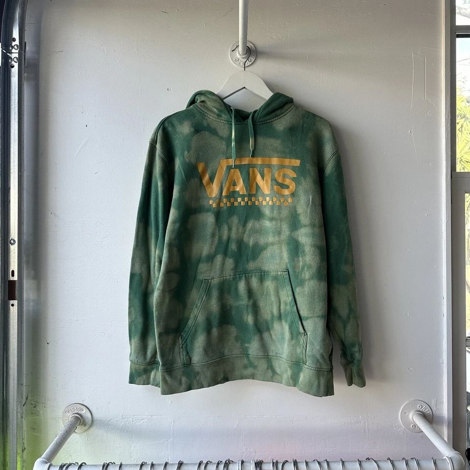 Sudadera con Capucha Vans Skateistan Verde Pullover Talla M Hecha a Mano Tie Dye Única en Su Clase Foto 1 de 4