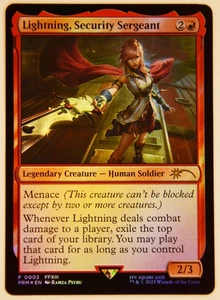 Magic The Gathering Final Fantasy Lightning, Sergente di Sicurezza Promo P002 Costco - Foto 1 di 1