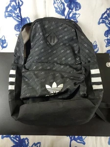 Adidas Original Base Backpack 19" x 13" Black Forum Trefoil Logo Allover School - Picture 1 of 7