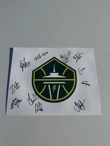 Seattle Storm 2025 FULL TEAM SIGNED 11x14 Photo Team Logo Authentic Autographed - Picture 1 of 3