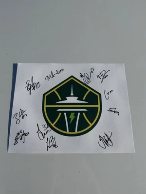 Seattle Storm 2025 FULL TEAM SIGNED 11x14 Photo Team Logo Authentic Autographed - Image 1 of 3