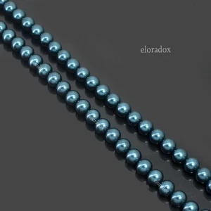 Tahitian Pearl Australia Natural Gasolina Azul 8,00 mm Redondo Mar del Sur Filamento 15" - Imagen 1 de 6