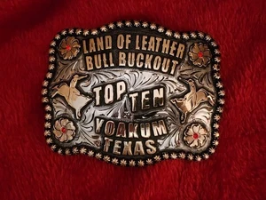 X~Treme Bull Riding Rodeo Champion Trophy Belt Buckle☆Yoakum Texas☆391 - Picture 1 of 15